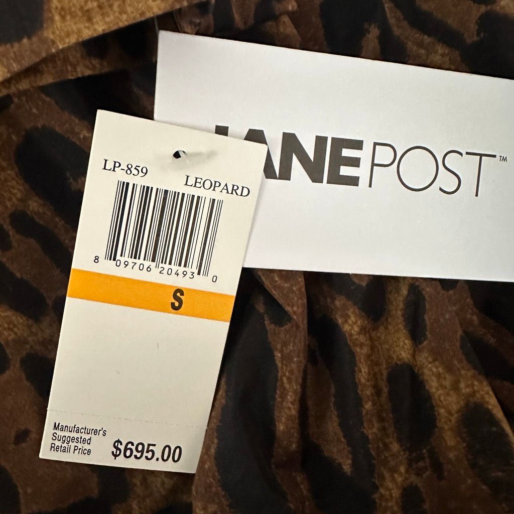 Jane Post $695 Leopard Print Nylon Rain Jacket Snap Front Womens Small New — image 4 of 8